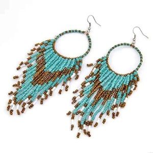 Boho Beaded Earrings NWT